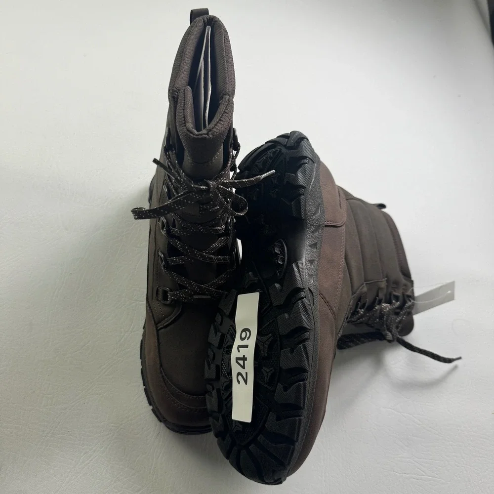NWT Lands End Expedition Trail Waterproof Snow Boots Winter Mens Brown 11M